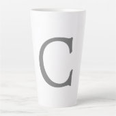 Minimalistisch Elegant Klassiek Monogram Initiaal  Latte Mok (Voorkant)