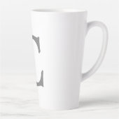 Minimalistisch Elegant Klassiek Monogram Initiaal  Latte Mok (Rechts)