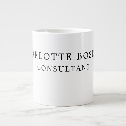 Minimalistisch elegant klassieker extra grote beker (Voorkant)