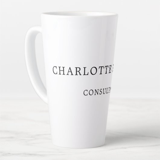 Minimalistisch elegant klassieker latte mok (Linkerhoek)