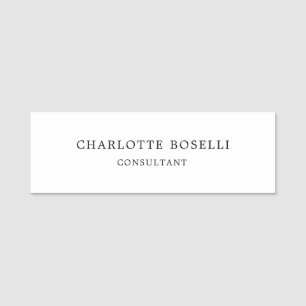 Minimalistisch elegant klassieker naamplaatje