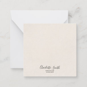 Minimalistisch elegant klassieker notitiekaartje