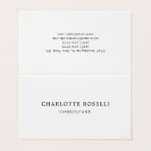 Minimalistisch elegant klassieker visitekaartjes (Buitenkant ongevouwen)