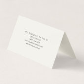 Minimalistisch elegant klassieker visitekaartjes (Achterkant)