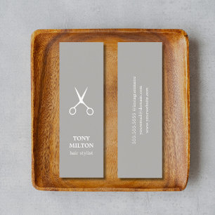 Minimalistisch elegant Light Grey Haarstylist Mini Visitekaartje
