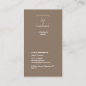 Minimalistisch elegant Logo interieurontwerp Visitekaartje (Achterkant)