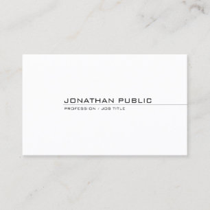 Minimalistisch elegant modern design met hoge tone visitekaartje