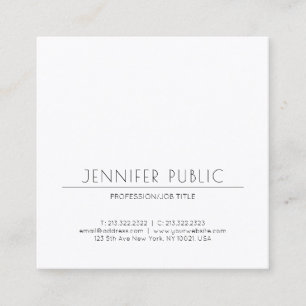 Minimalistisch Elegant Modern Plain Trendy Luxury Vierkante Visitekaartje
