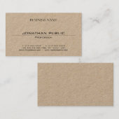 Minimalistisch elegant modern trendy bruin kraftpa visitekaartje (Voorkant / Achterkant)