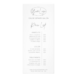 Minimalistisch Elegant Platinum Grijs Modern Reclamekaart