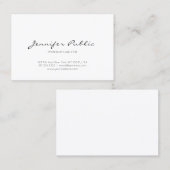 Minimalistisch Elegant Professional Modern Clean P Visitekaartje (Voorkant / Achterkant)