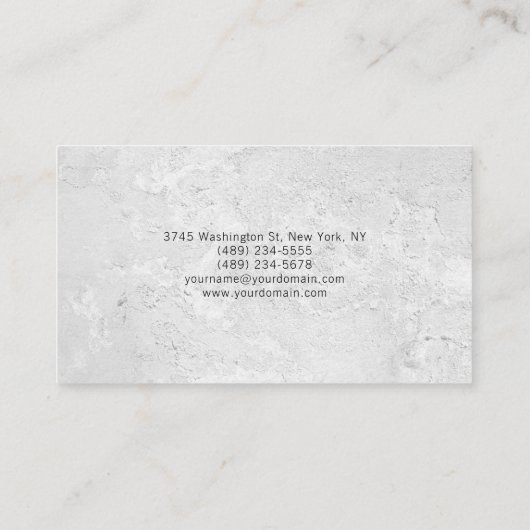 Minimalistisch elegant Professional Premium dik gr Visitekaartje (Achterkant)