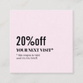 Minimalistisch Elegant Roos White Beauty Coupon (Voorkant)