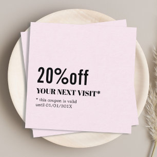 Minimalistisch Elegant Roos White Beauty Coupon