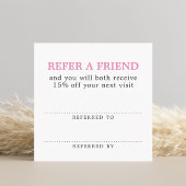 Minimalistisch Elegant Roos White Beauty Salon Aanbevelingskaartje