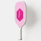 Minimalistisch Elegant Roze Modern Monogram Pickleball Paddle (Links)