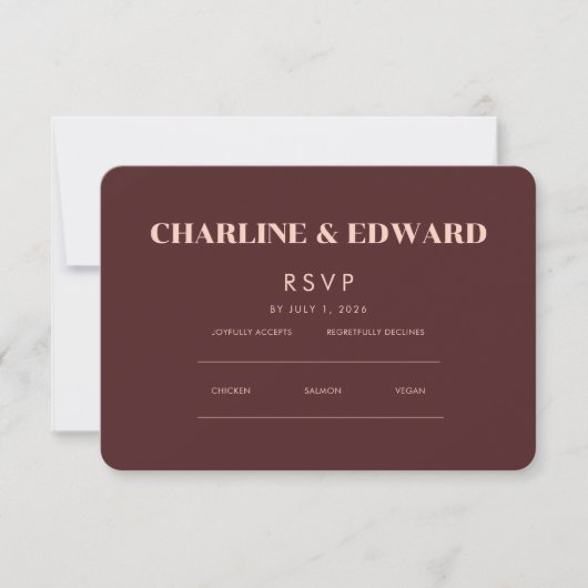 minimalistisch elegant | RSVP- en QR-website RSVP Kaartje (Voorkant)
