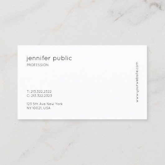 Minimalistisch Elegant Schoon Handgeschreven Scrip Visitekaartje (Achterkant)