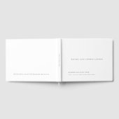 Minimalistisch Elegant Script Black White Wedding Gastenboek (Volledig)