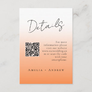 Minimalistisch Elegant Script bruiloft Informatiekaartje