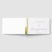 Minimalistisch Elegant Script Gouden Folie Custom  Gastenboek (Volledig)