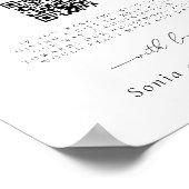 Minimalistisch Elegant Script Huwelijksreis Fonds  Poster (Hoek)