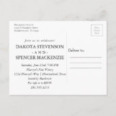 Minimalistisch Elegant Script Photo Verloving Aankondigingskaart (Achterkant)