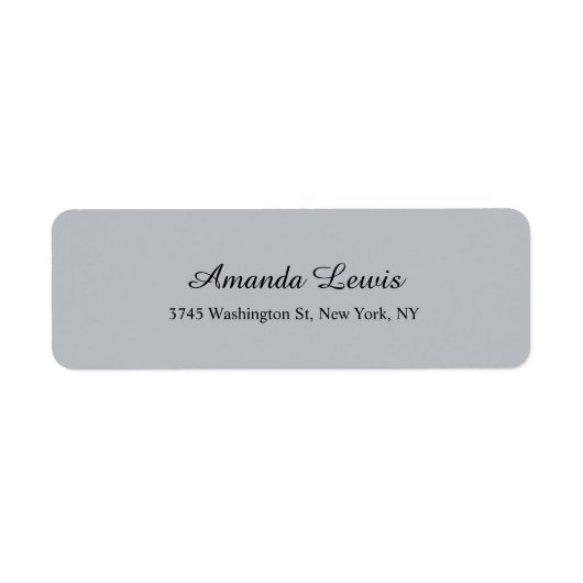 Minimalistisch Elegant Script Plain Legible Text Etiket (Voorkant)