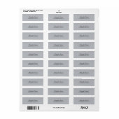 Minimalistisch Elegant Script Plain Legible Text Etiket (Full Sheet)