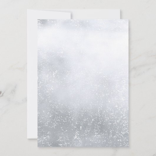 Minimalistisch elegant Script Silver Save the Date Kaart (Achterkant)