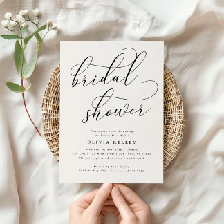 Minimalistisch Elegant Script Vrijgezellenfeest Kaart