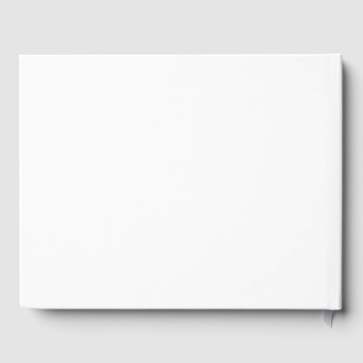 Minimalistisch Elegant script zwart-wit bruiloft Gastenboek (Achterkant)