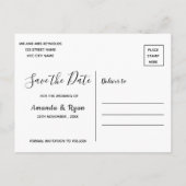 minimalistisch | Elegant Simple Wedding Save the D Aankondigingskaart (Achterkant)