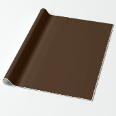 Minimalistisch Elegant Solid Brunette Brown Plain Cadeaupapier (Uitgerold)