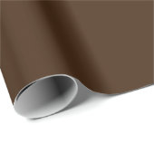 Minimalistisch Elegant Solid Brunette Brown Plain Cadeaupapier (Rol Hoek)