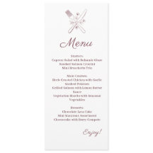 Minimalistisch Elegant Trouwmenu