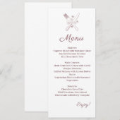 Minimalistisch Elegant Trouwmenu Menu (Voorkant / Achterkant)