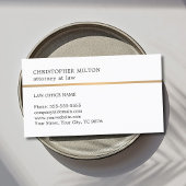 Minimalistisch Elegant White Faux Copper Line Atto Visitekaartje