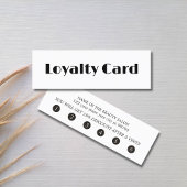 Minimalistisch Elegant Zwart Wit Vet Klantenkaartje