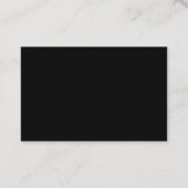 Minimalistisch Elegante Schwarz Weiß Visitenkarte Visitekaartje (Achterkant)