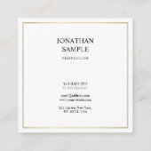 Minimalistisch elite Design Trendy Plain Modern Lu Vierkante Visitekaartje (Achterkant)