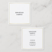 Minimalistisch elite Design Trendy Plain Modern Lu Vierkante Visitekaartje (Voorkant / Achterkant)