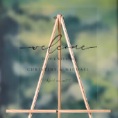 Minimalistisch ellegant Script Welkome bruiloft Acryl Bord (Neutraal)