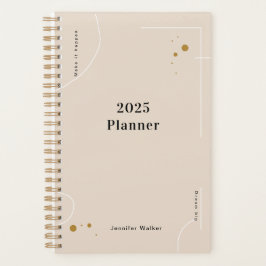 Minimalistisch en esthetisch ontwerp aangepaste na planner