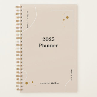 Minimalistisch en esthetisch ontwerp aangepaste na planner