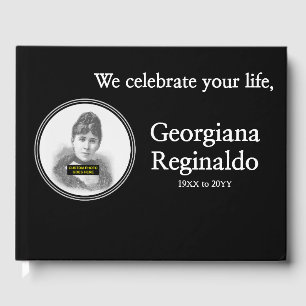 Minimalistisch en Gepersonaliseerd Memorial Gasten Gastenboek