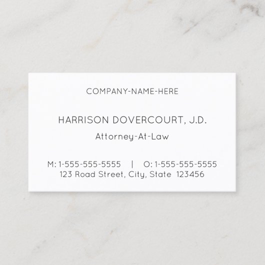 Minimalistisch en menselijk Visitekaartje (Voorkant)