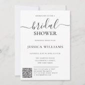 Minimalistisch en modern met QR-code-Vrijgezellenf Kaart (Voorkant)