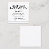 Minimalistisch en ondermaats Visitekaartje van de (Voorkant / Achterkant)