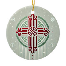 Minimalistisch Ethiopisch Kruis Keramisch Ornament